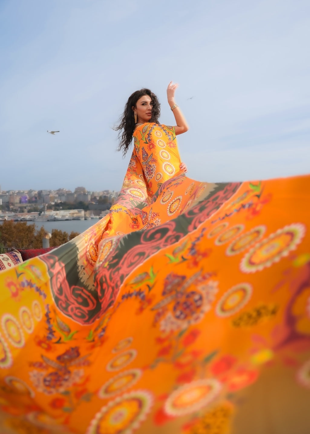 silk Unstitched in Orange