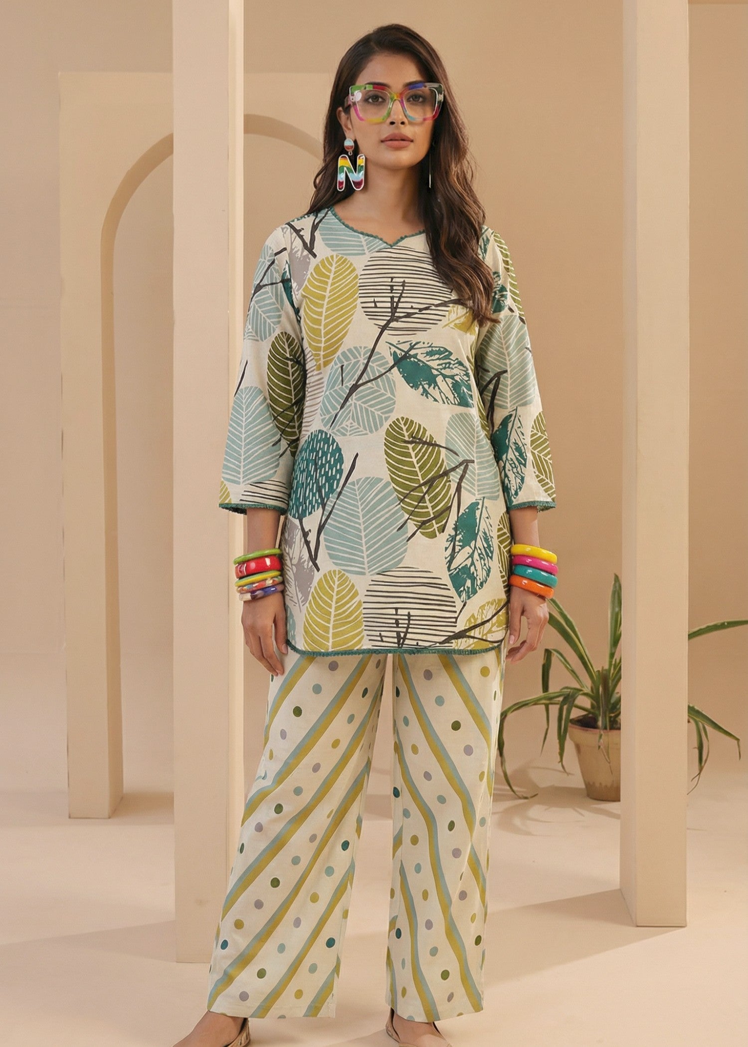 poly silk Kurta Set in Cream