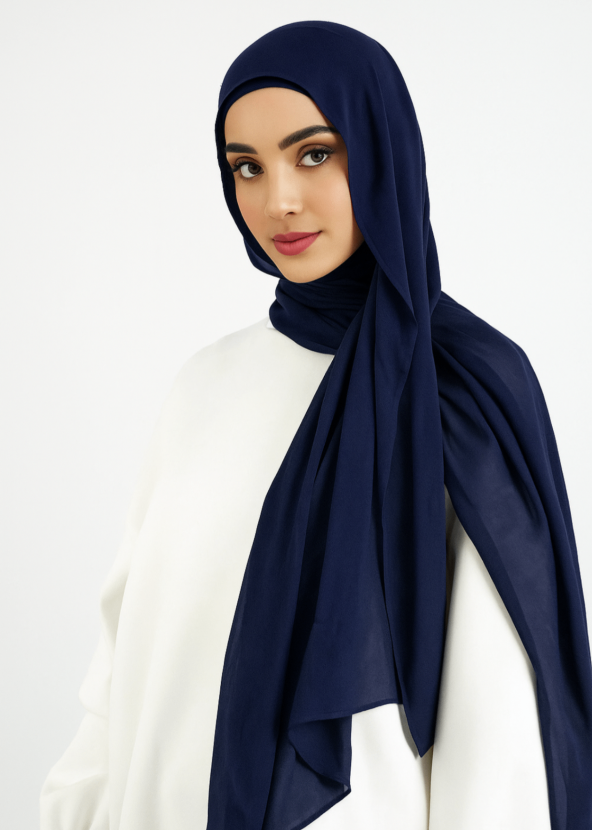 chiffon Hijab in Dark blue