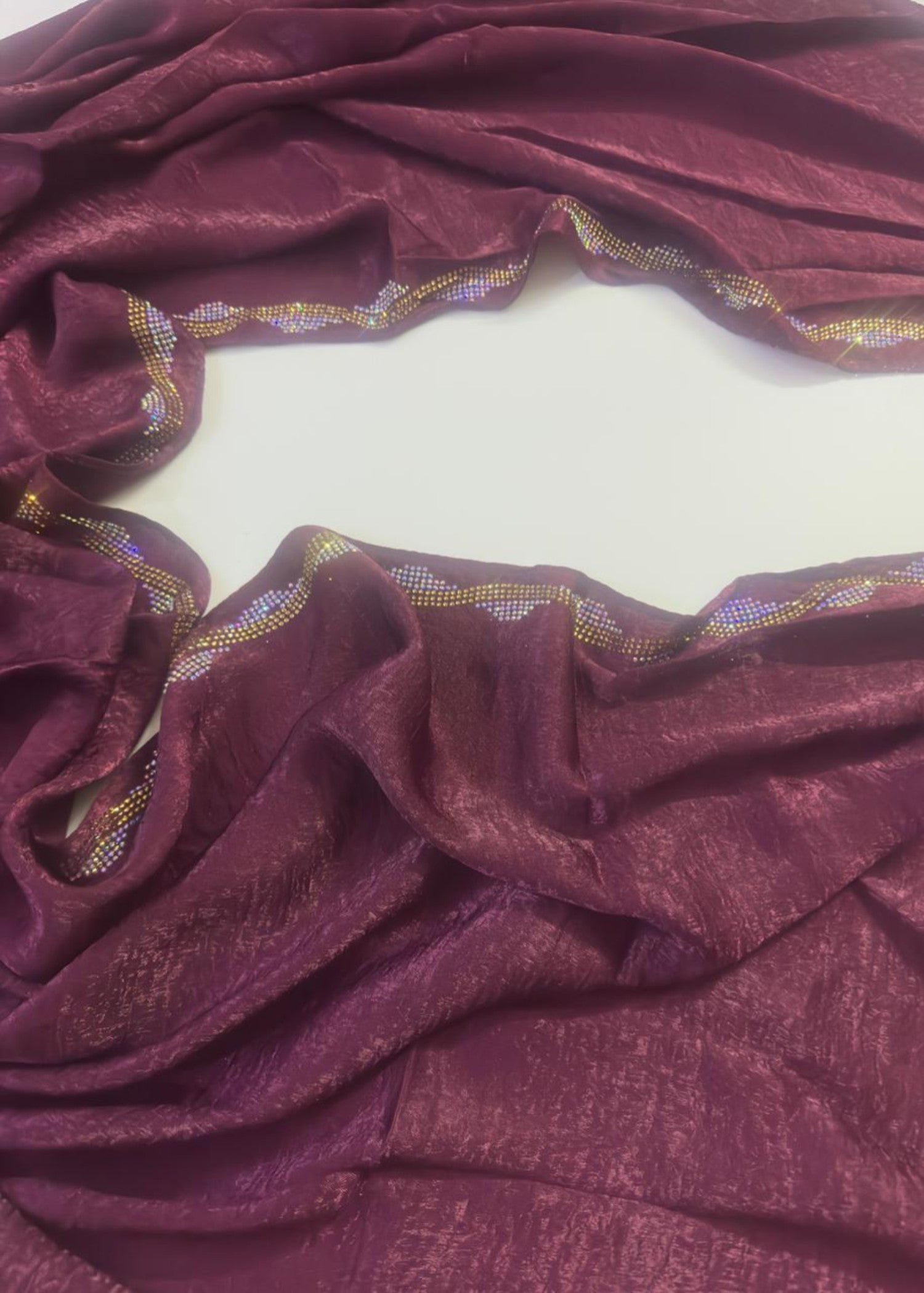 crushed velvet Hijab in Maroon