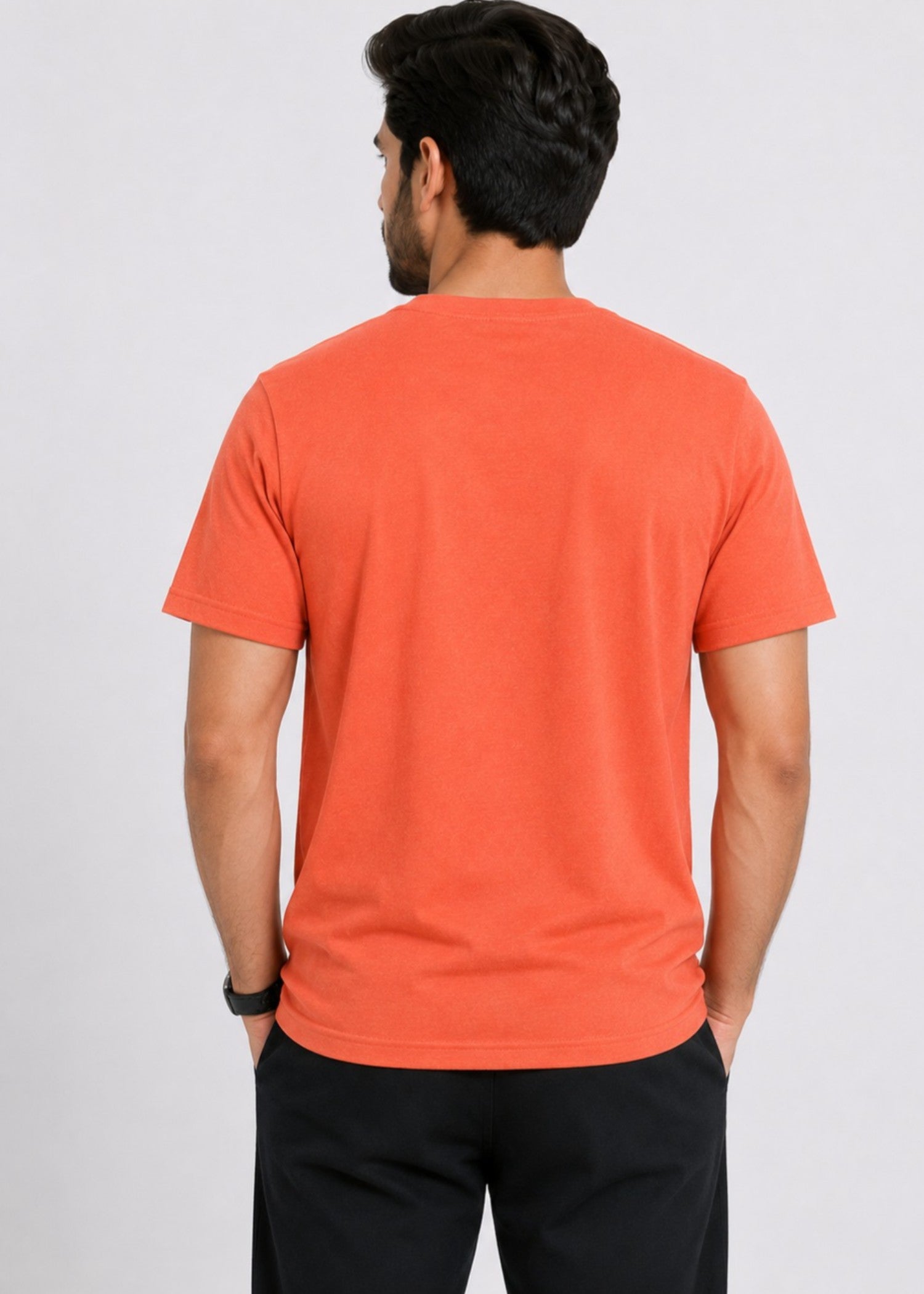 cotton T Shirt in Yellow-orange