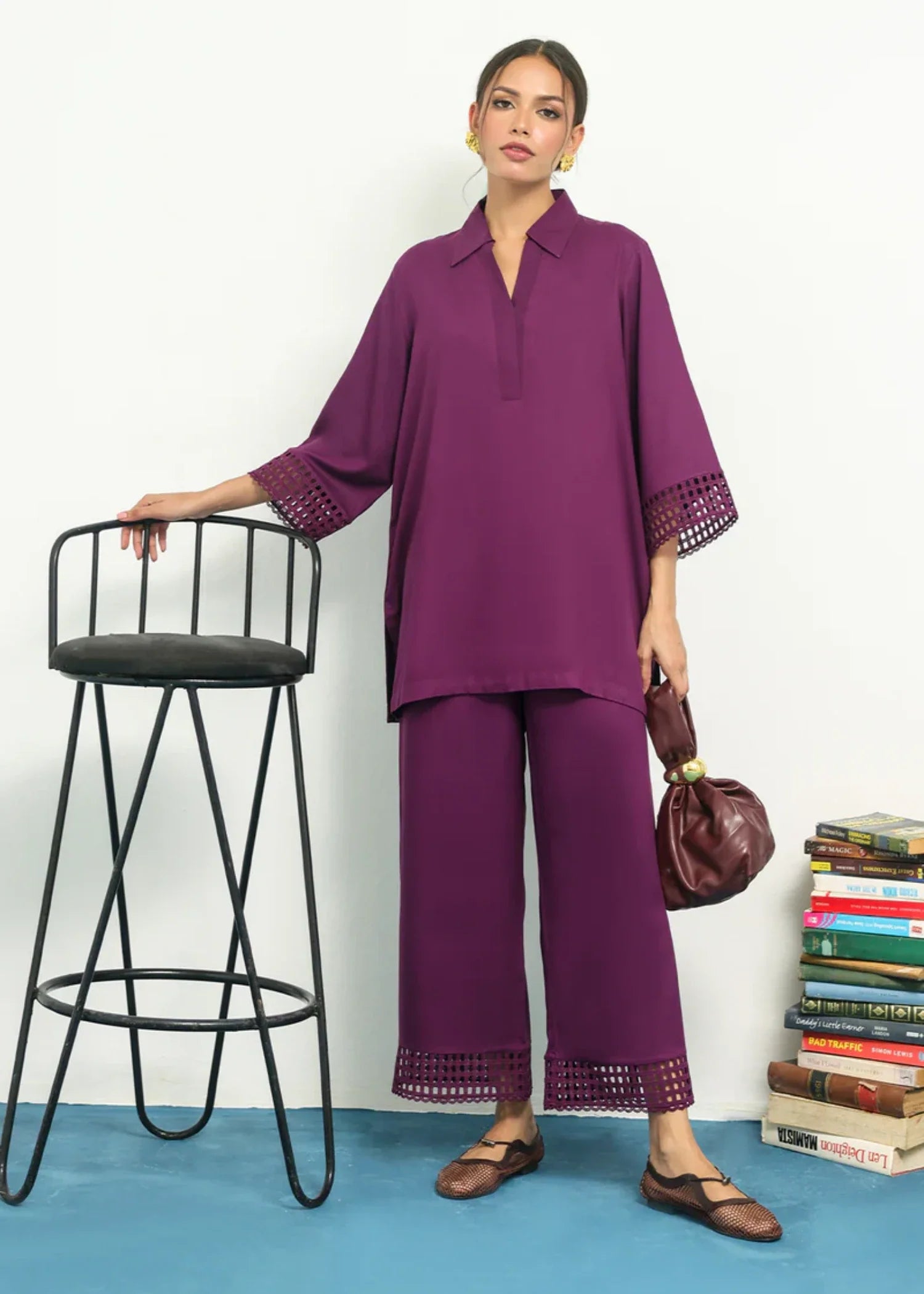 marina Co ord Sets in Purple