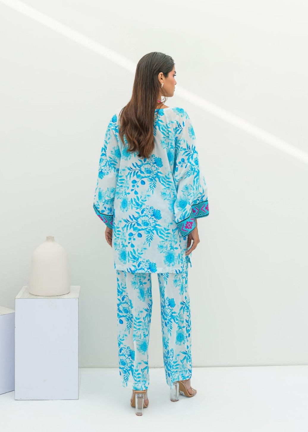 cambric Co ord Sets in Light blue