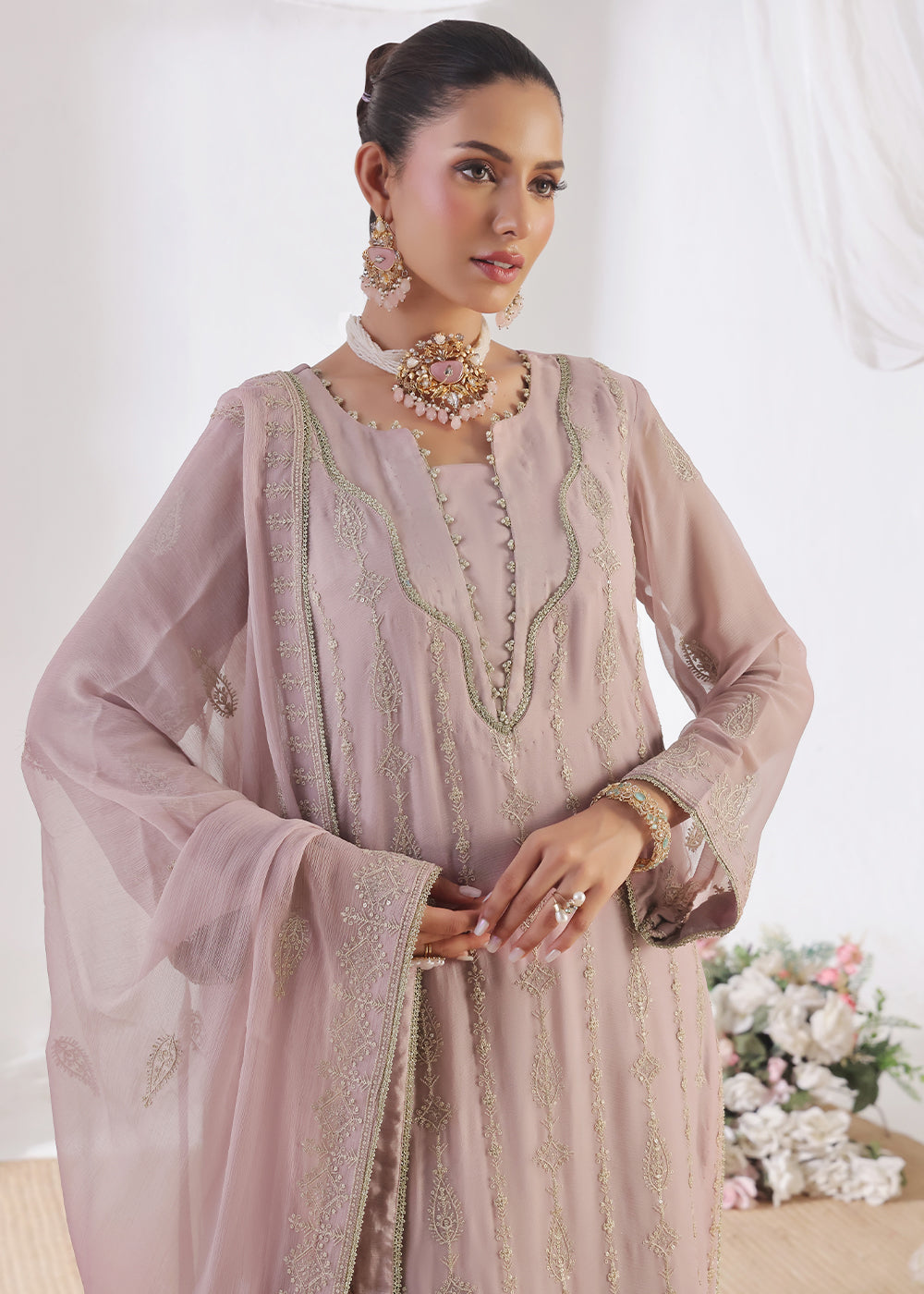 chiffon Unstitched in Frosted lavender