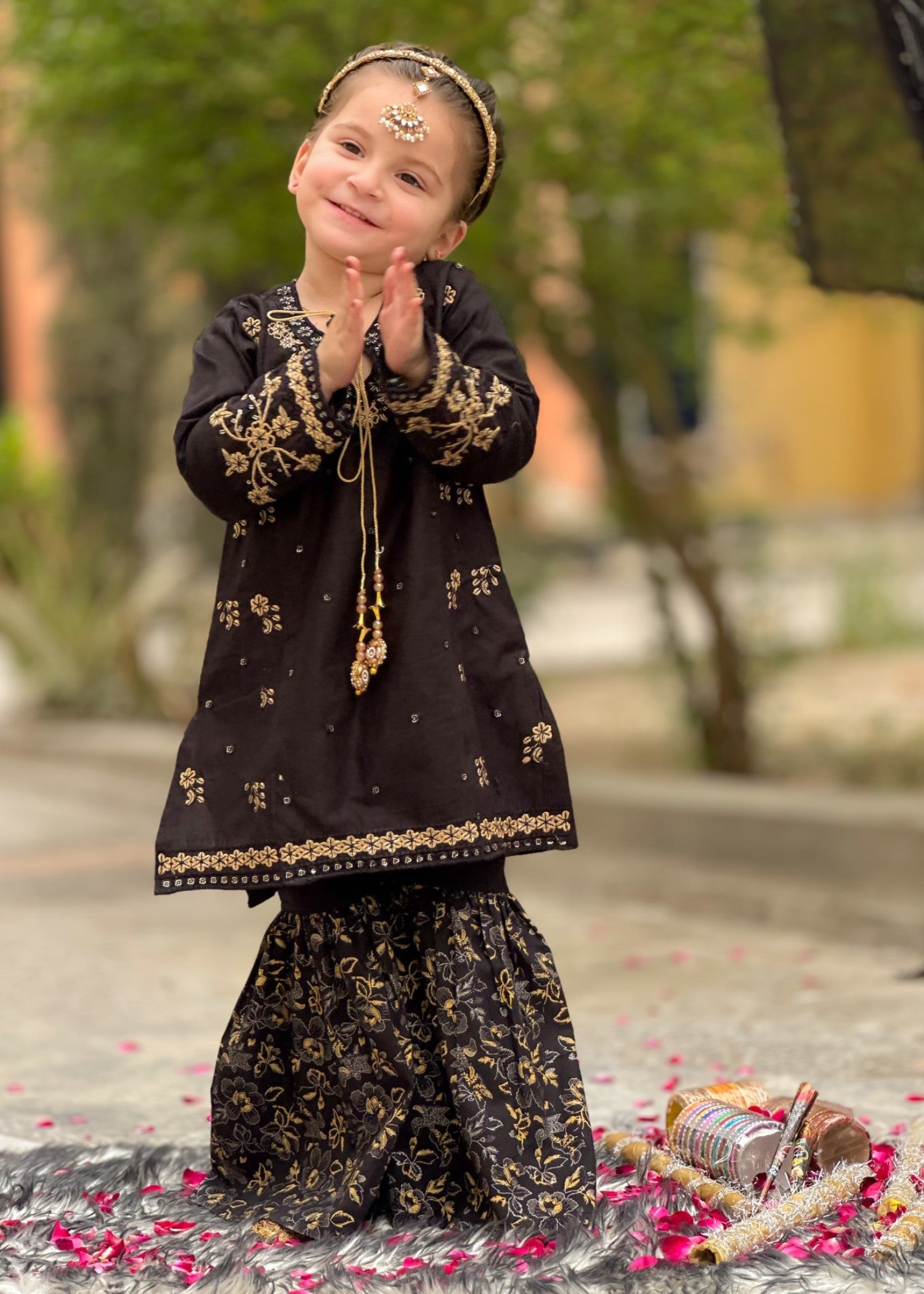 cotton Gharara in Pitch