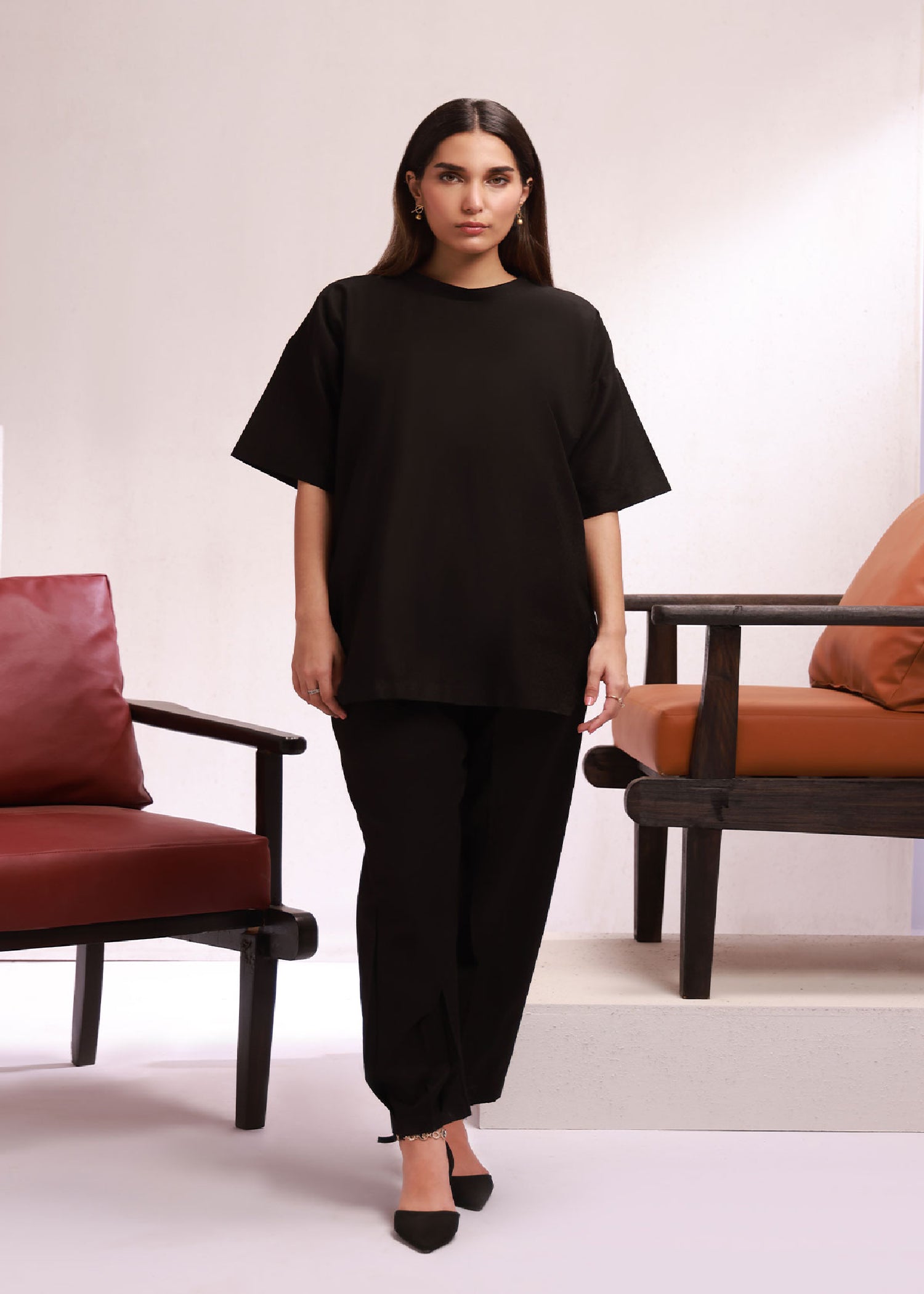 jacquard Co ord Sets in Black