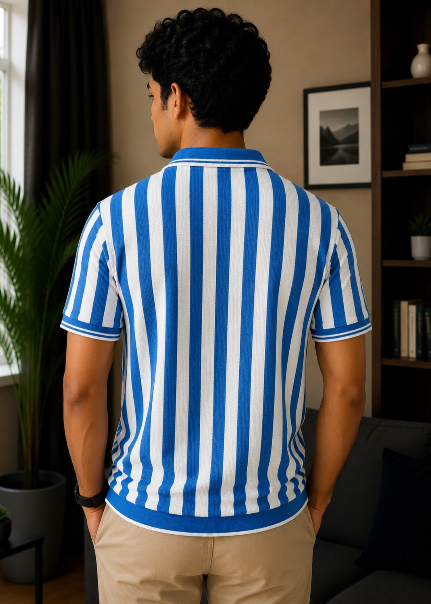 cotton Polo Shirt in Dodger blue
