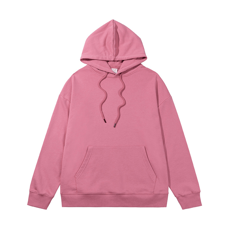 Heavy Terry Loose Hooded Solid Color Men'S and Women'S Sweater