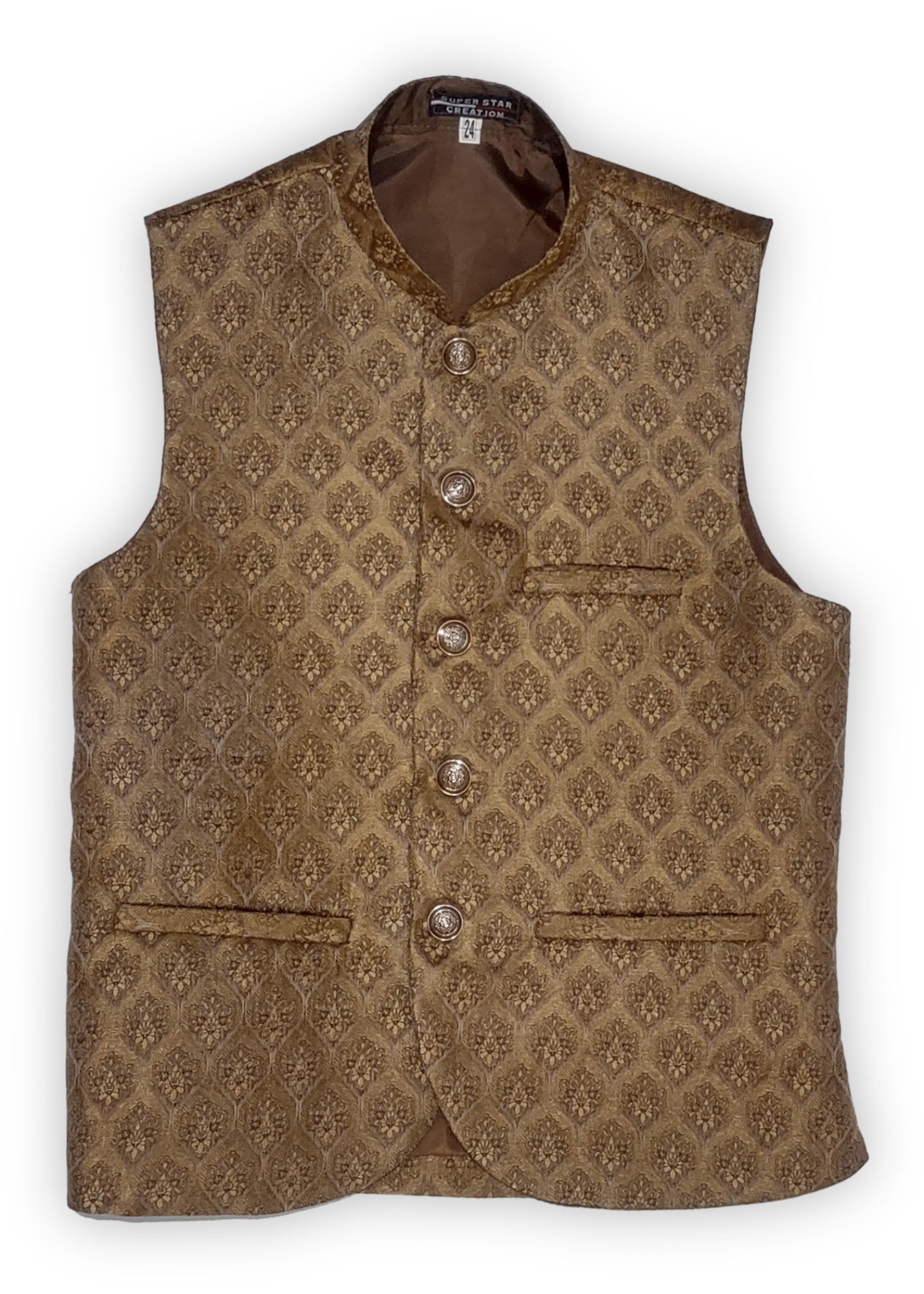 wash & wear Waistcoat in Mari gold