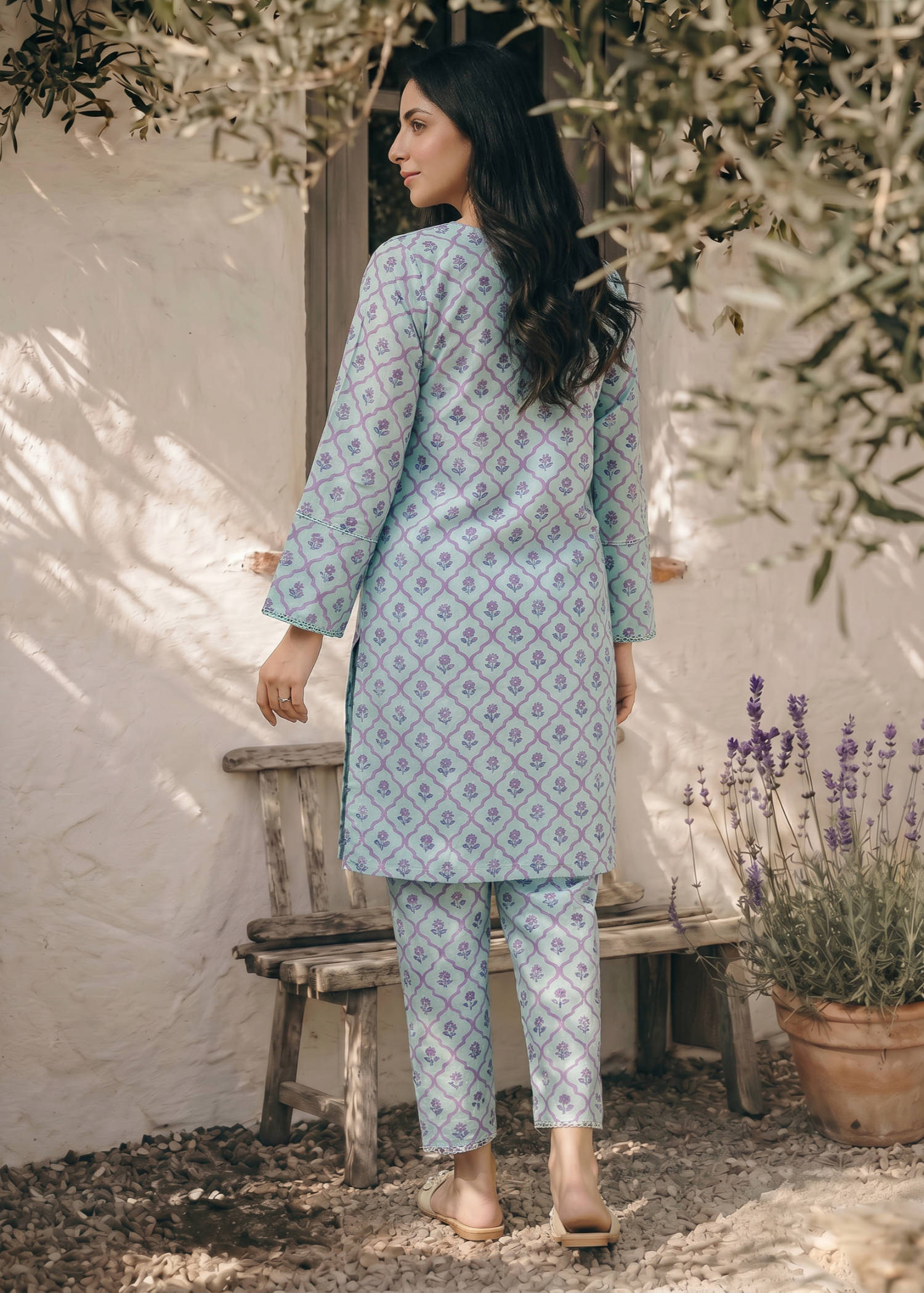 lawn Co Ord Sets in Light blue