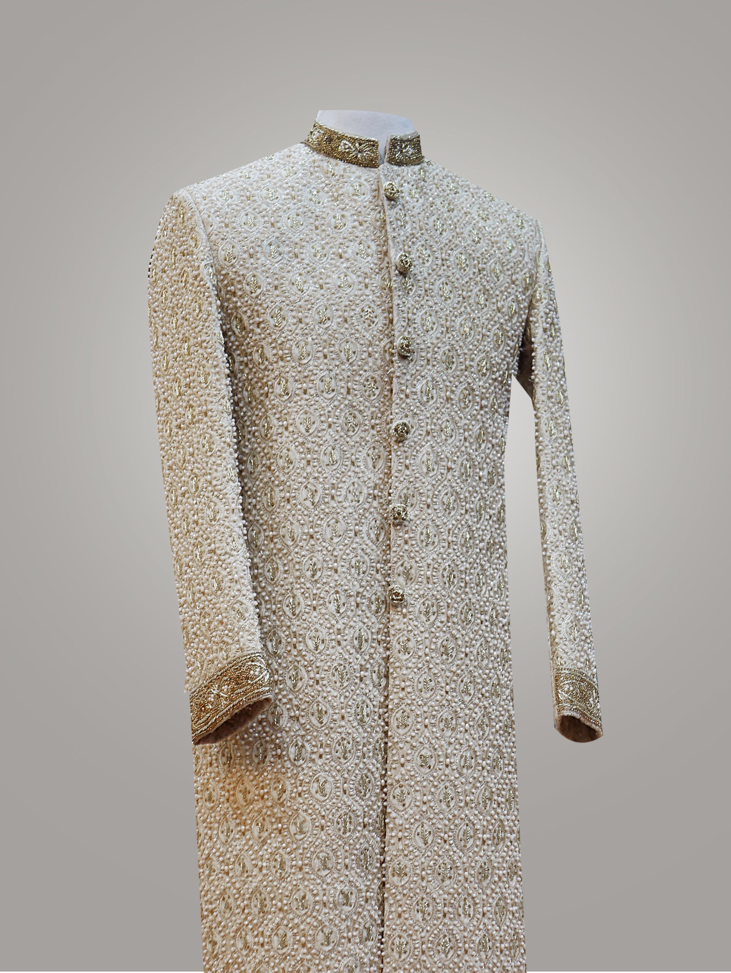 jamawar Sherwani in Multi
