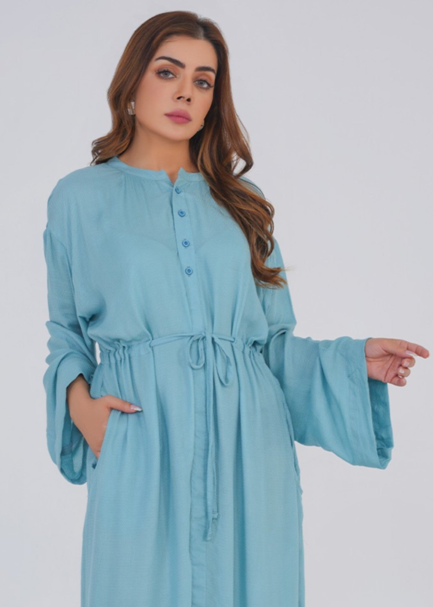 chiffon Dress in Sky
