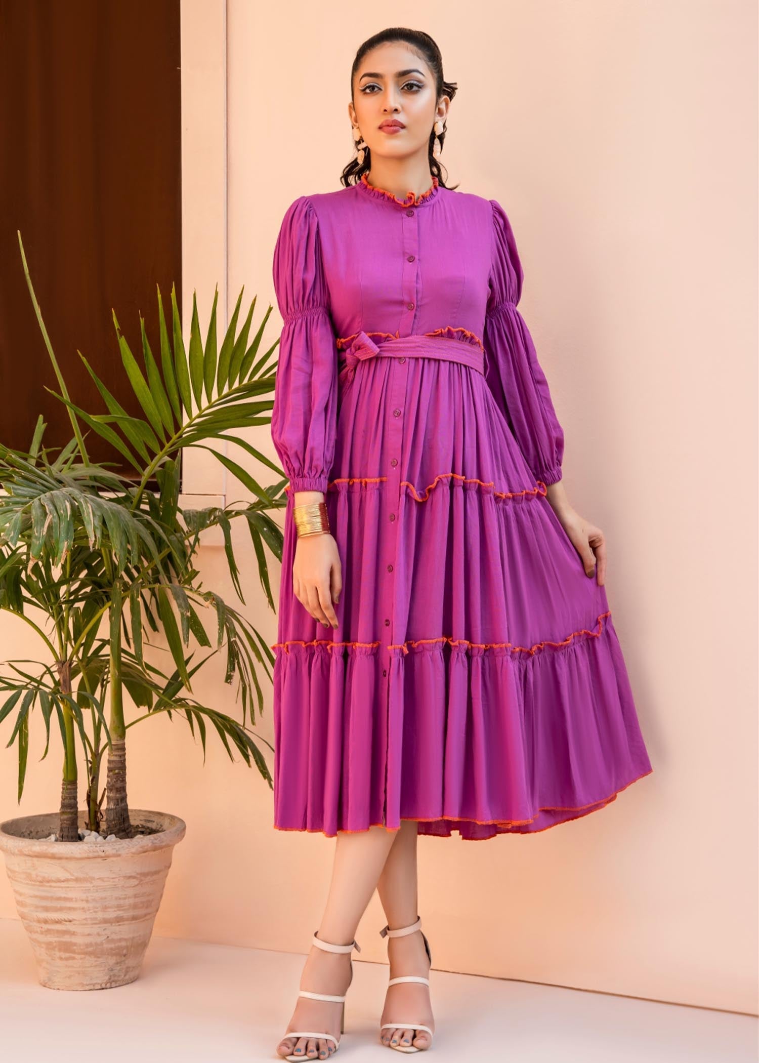 lawn Dress in Orchid