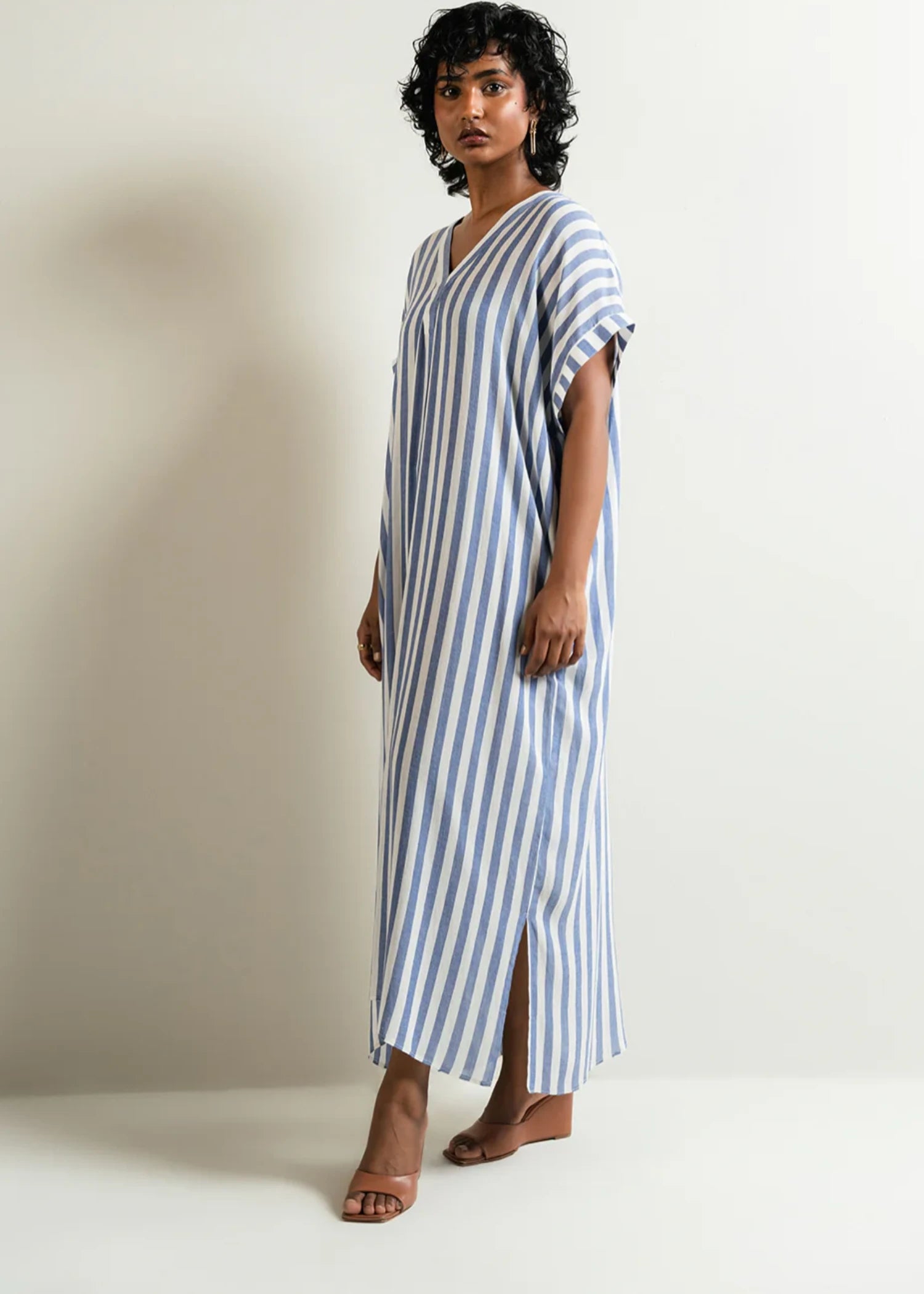 yarn dyed Tunic in Blue