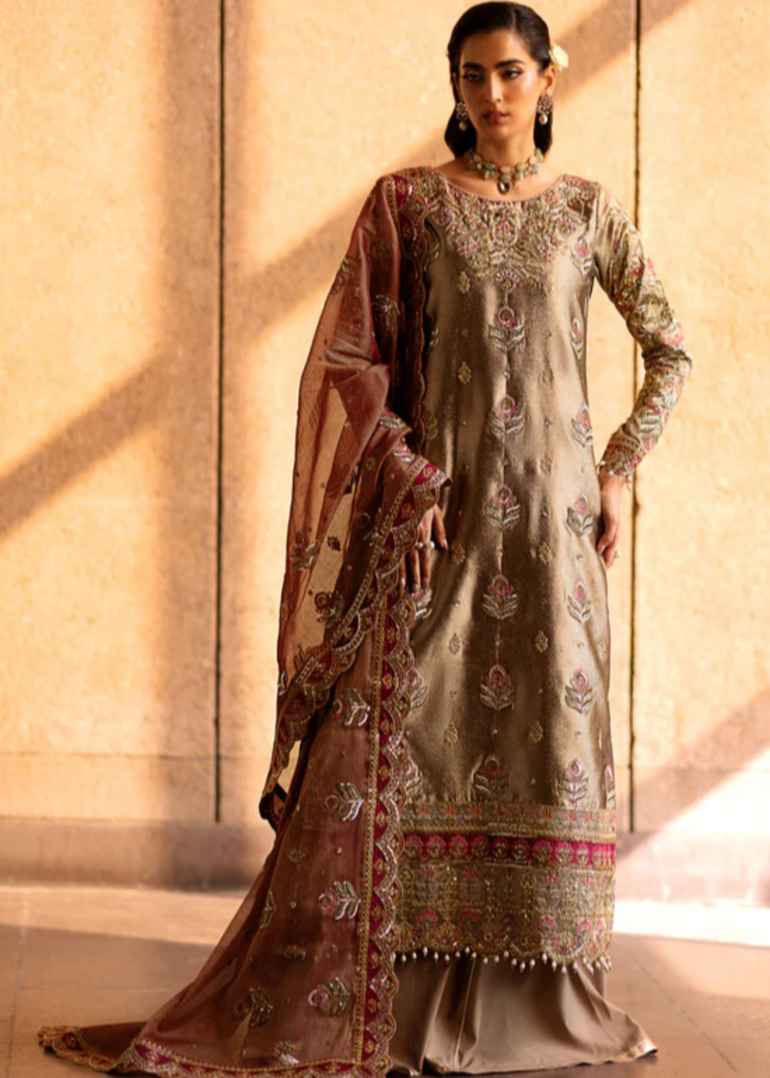 masuri Unstitched in Camel brown
