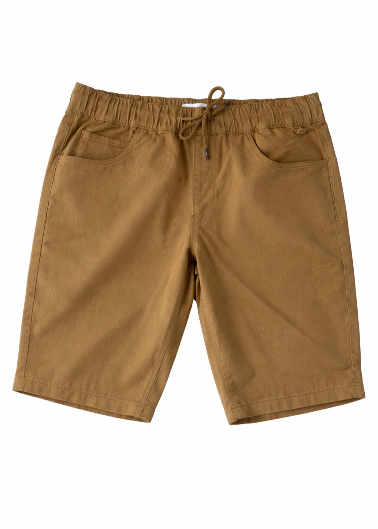 twill cotton Shorts in Tan brown