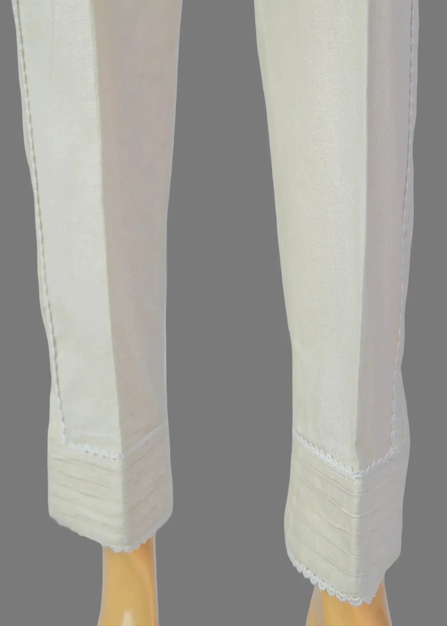 cotton linen Trousers in Off-white