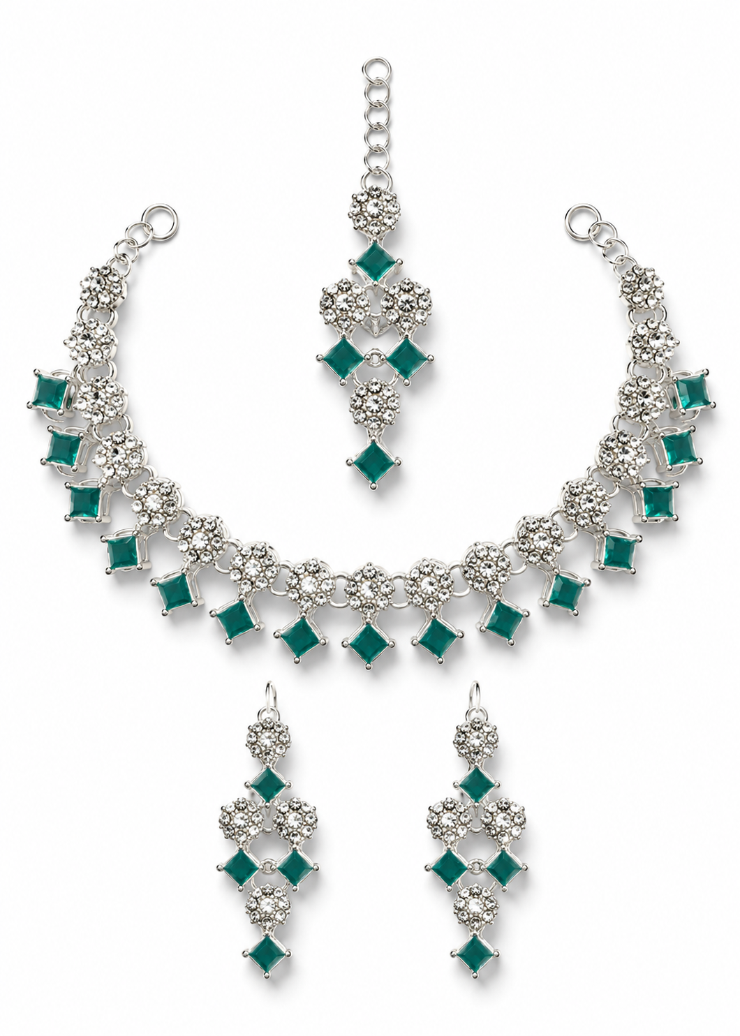 Jewelry Set in Bottle green Color by - Trendy Women Jewelry Set XIW7473