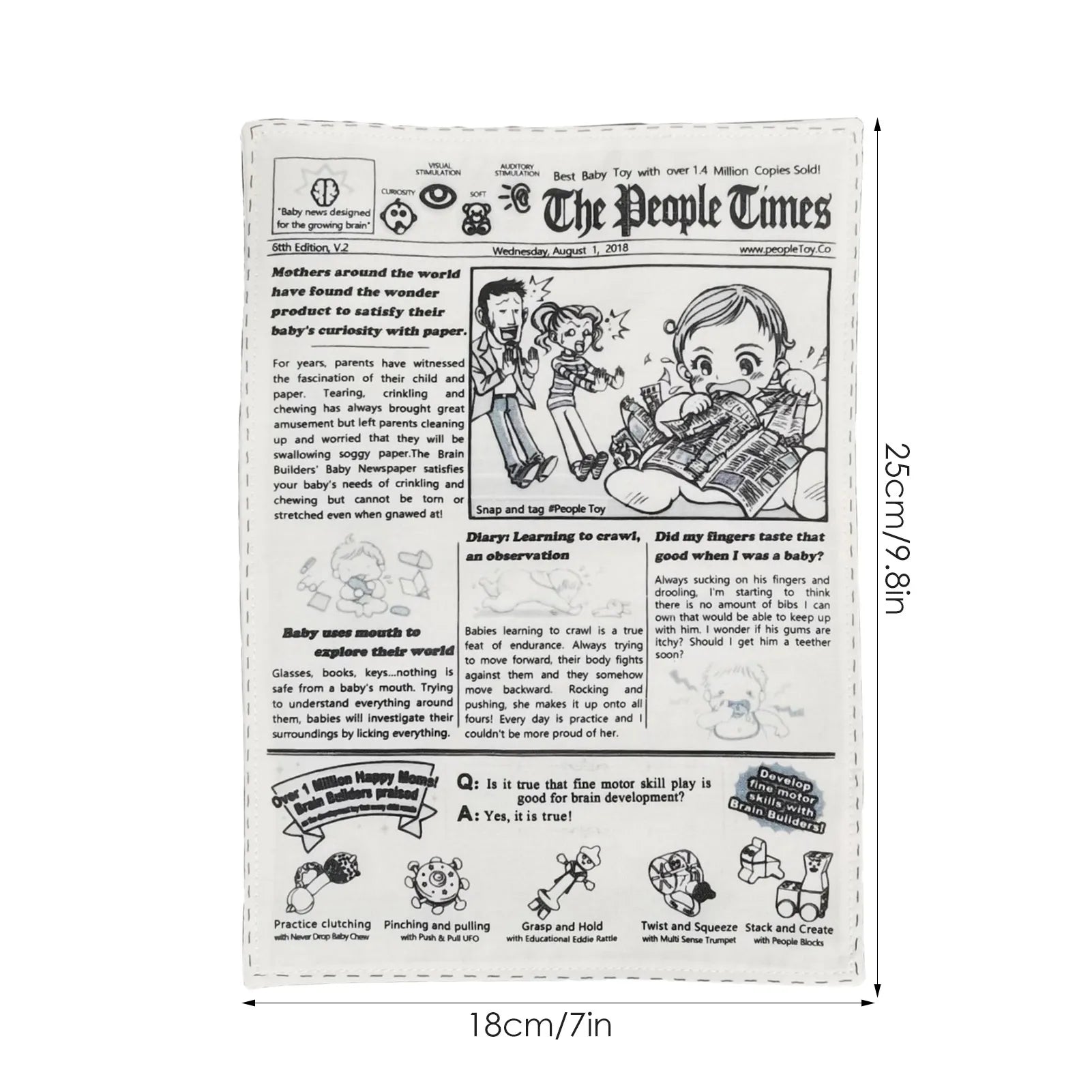 Durable Funny Newspaper Dog Chew Toy