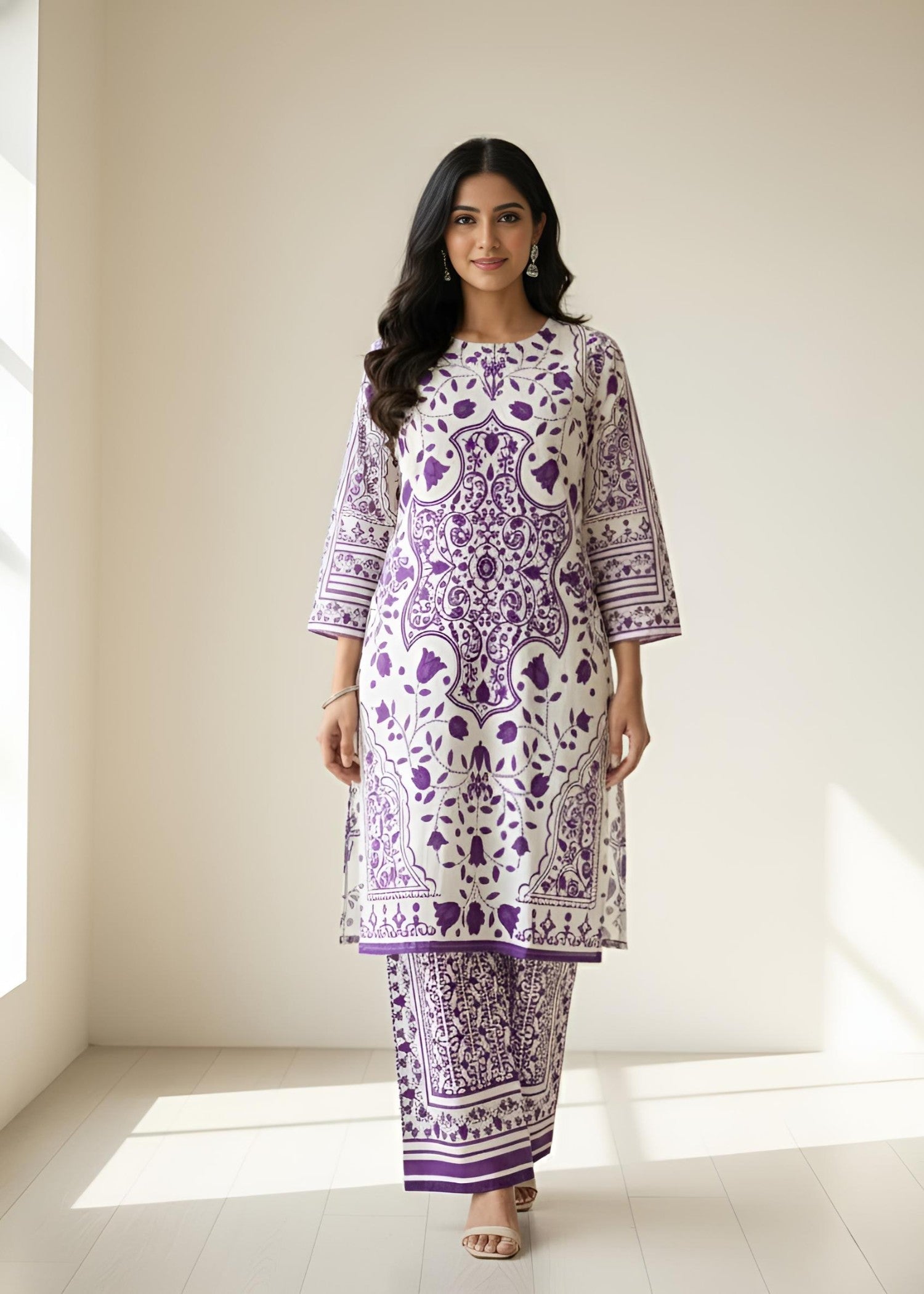 wool Co Ord Sets in White