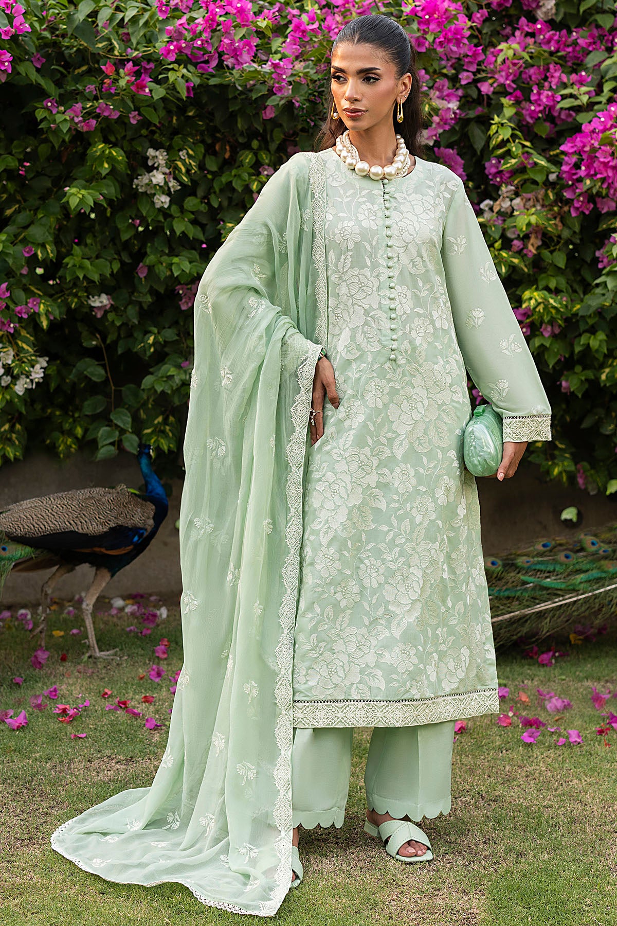 lawn Unstitched in Mint green