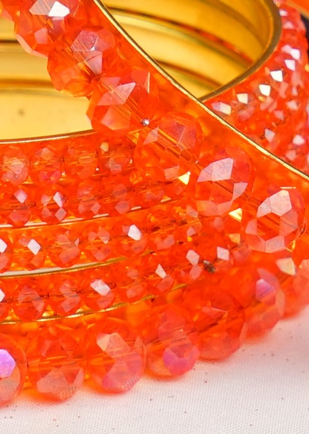 Bangles in Orange Color by - Trendy Women Bangles IDP2799