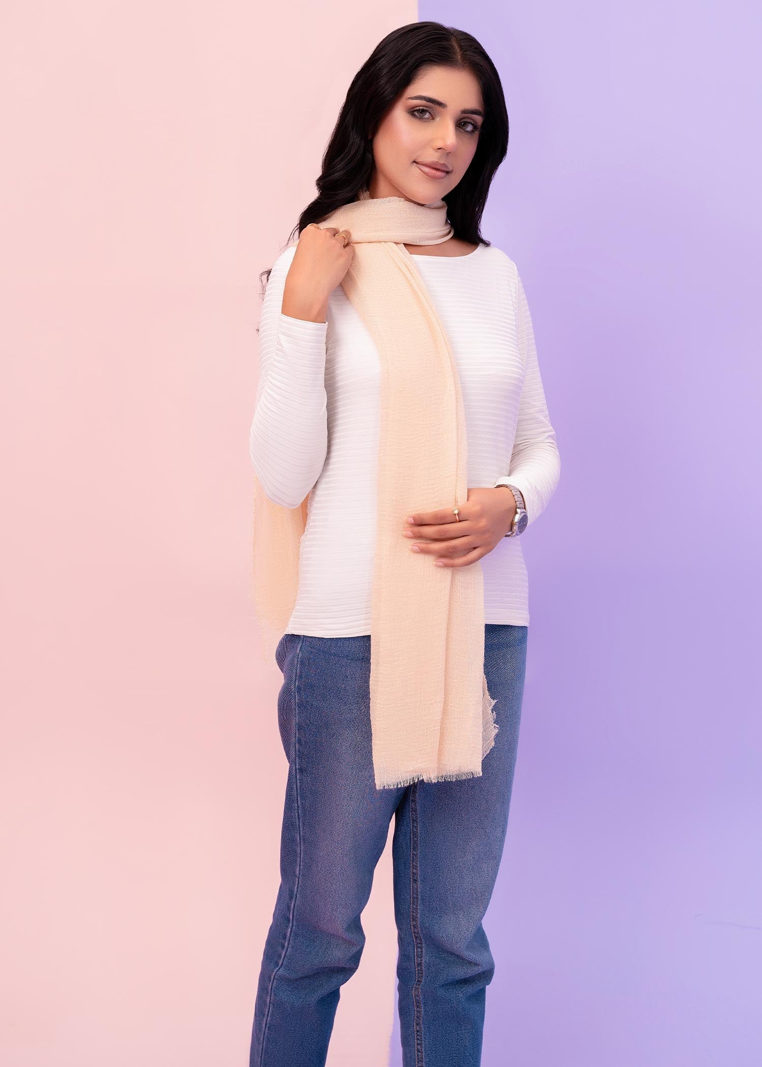 viscose Hijab in Beige