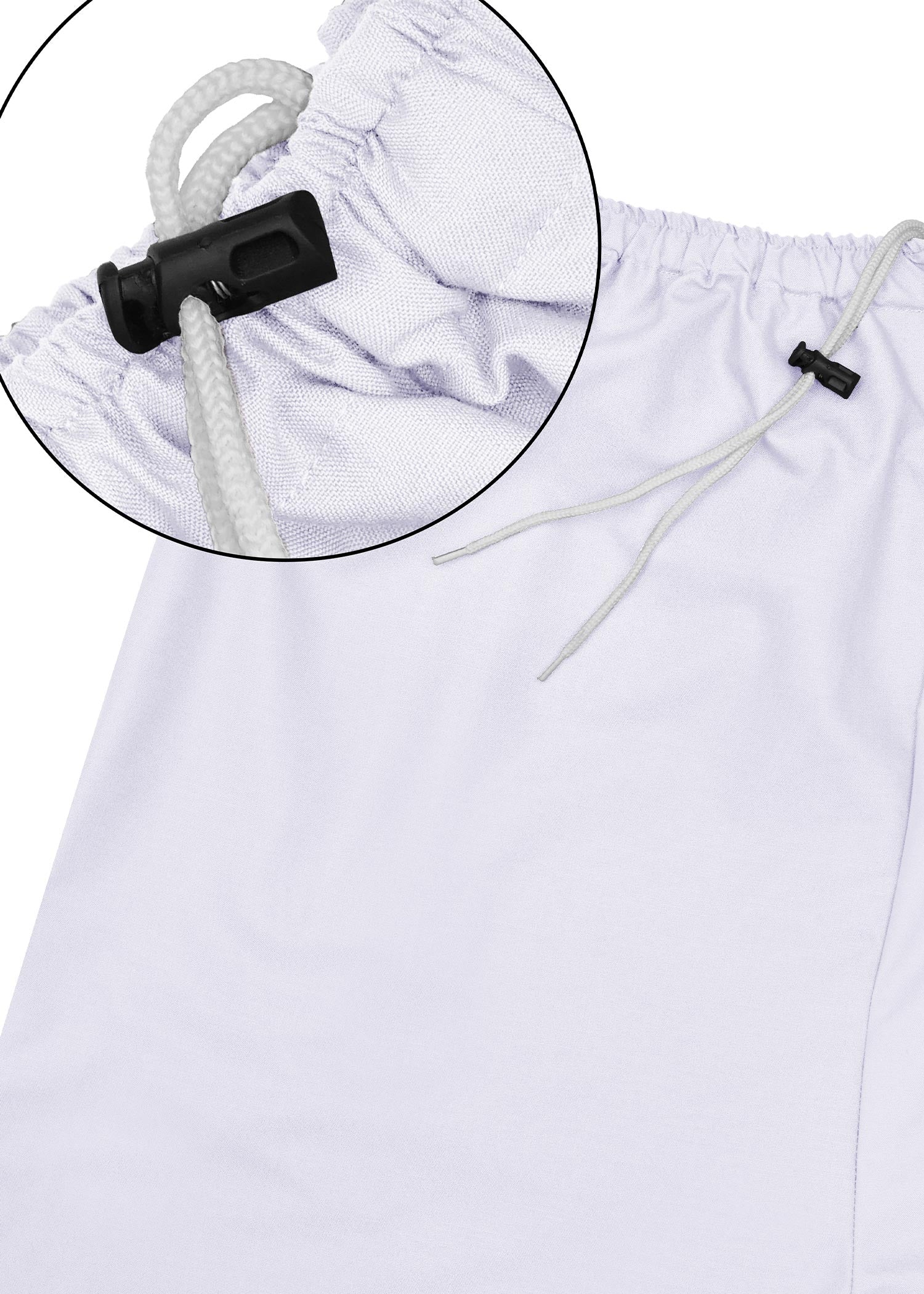 blended satin Kurta Set in White