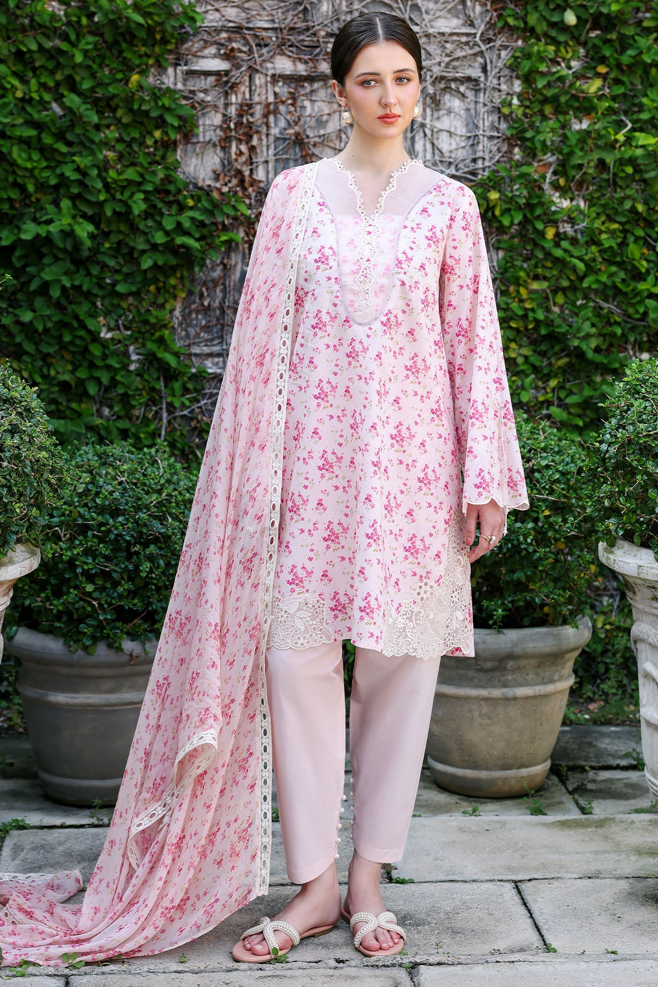 Eid Lawn Edit – Peach Sprinkle