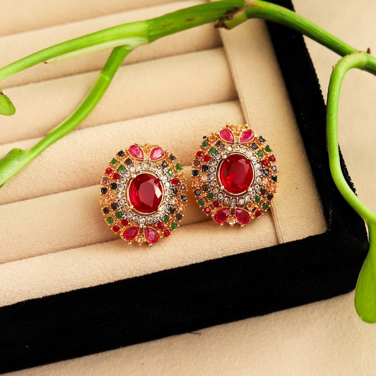 Studs in Multi Color by - Trendy Women Studs YGH9887