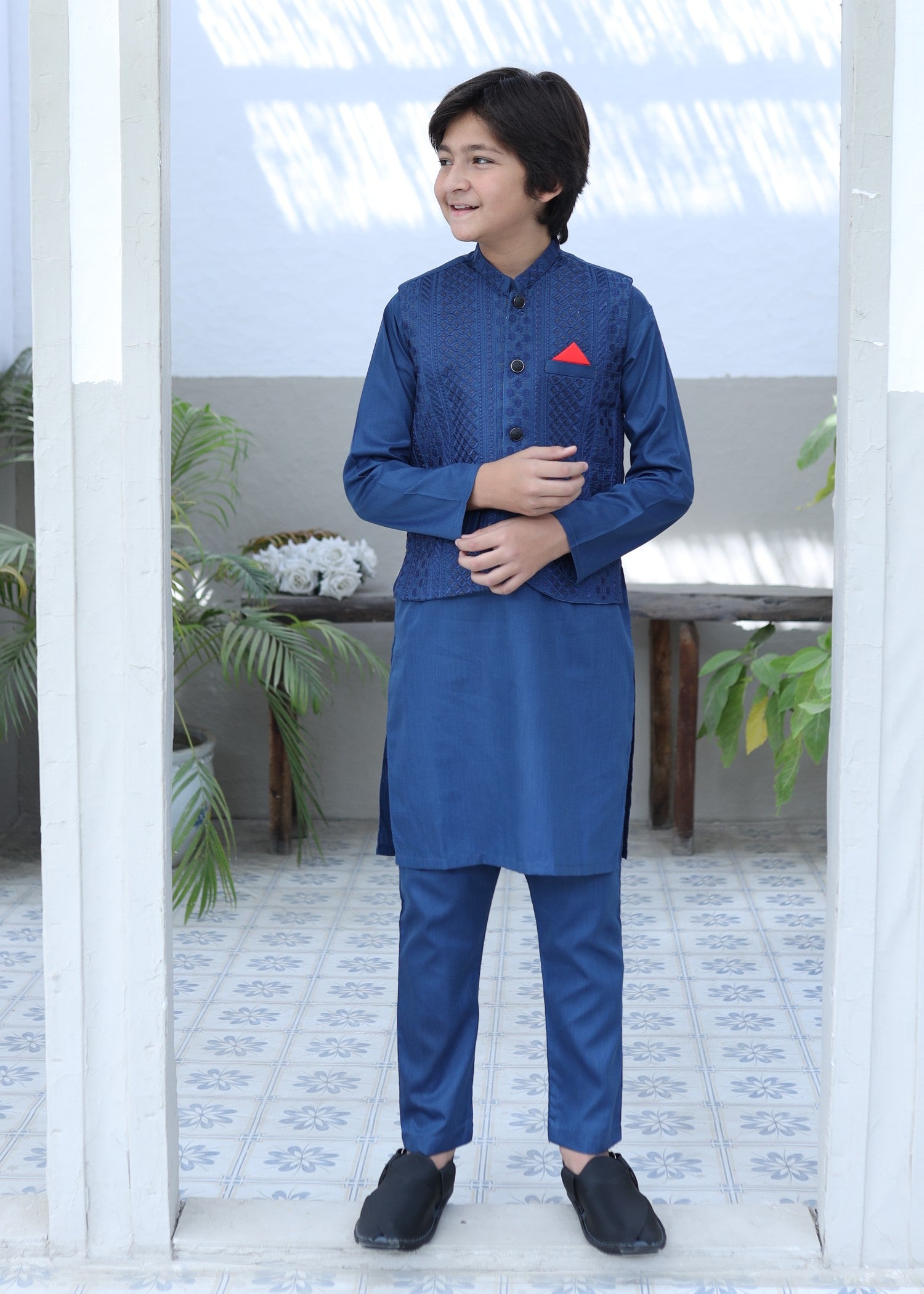 suiting Waistcoat in Sapphire blue