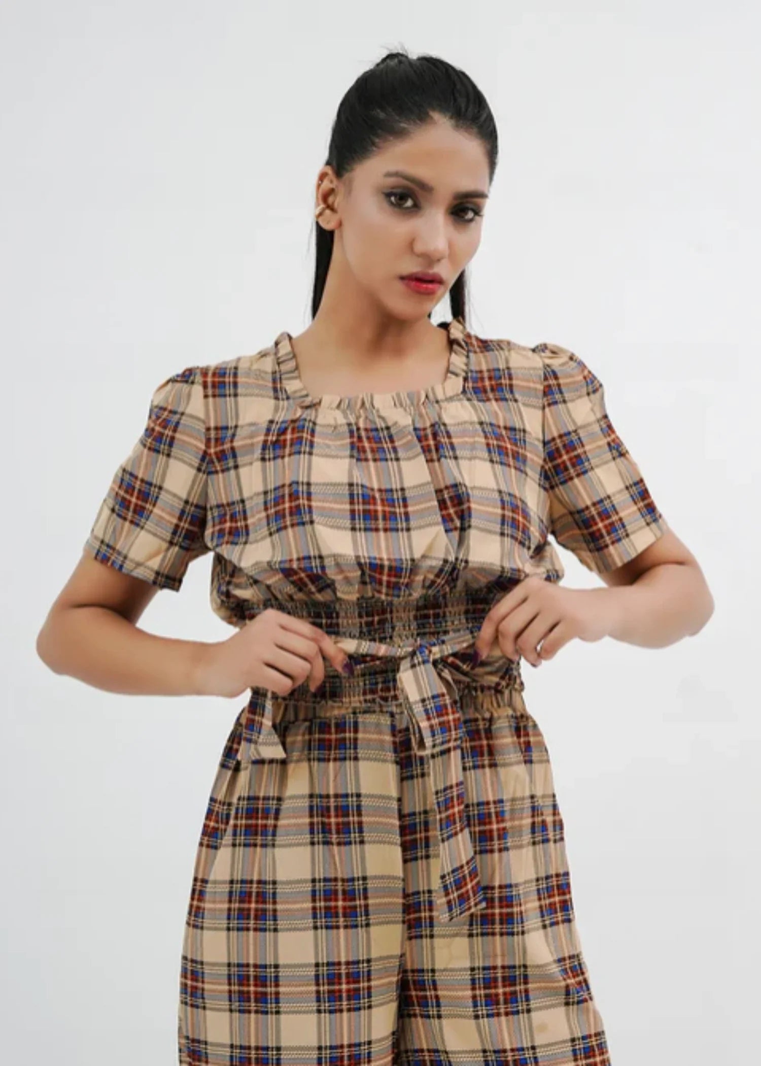 chiffon Co Ord Sets in Beige