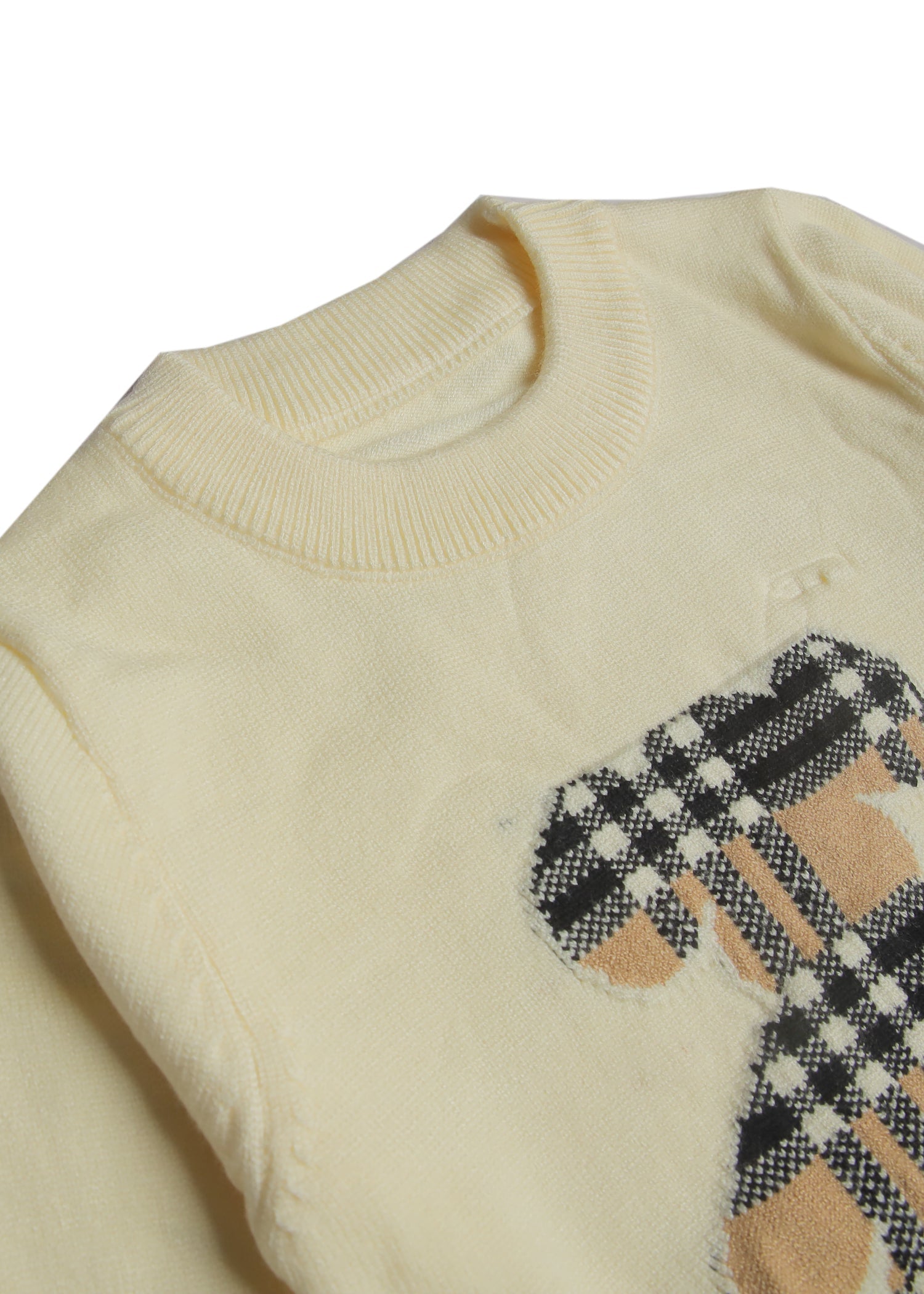 fleece jersey knit Tracksuit in Cream