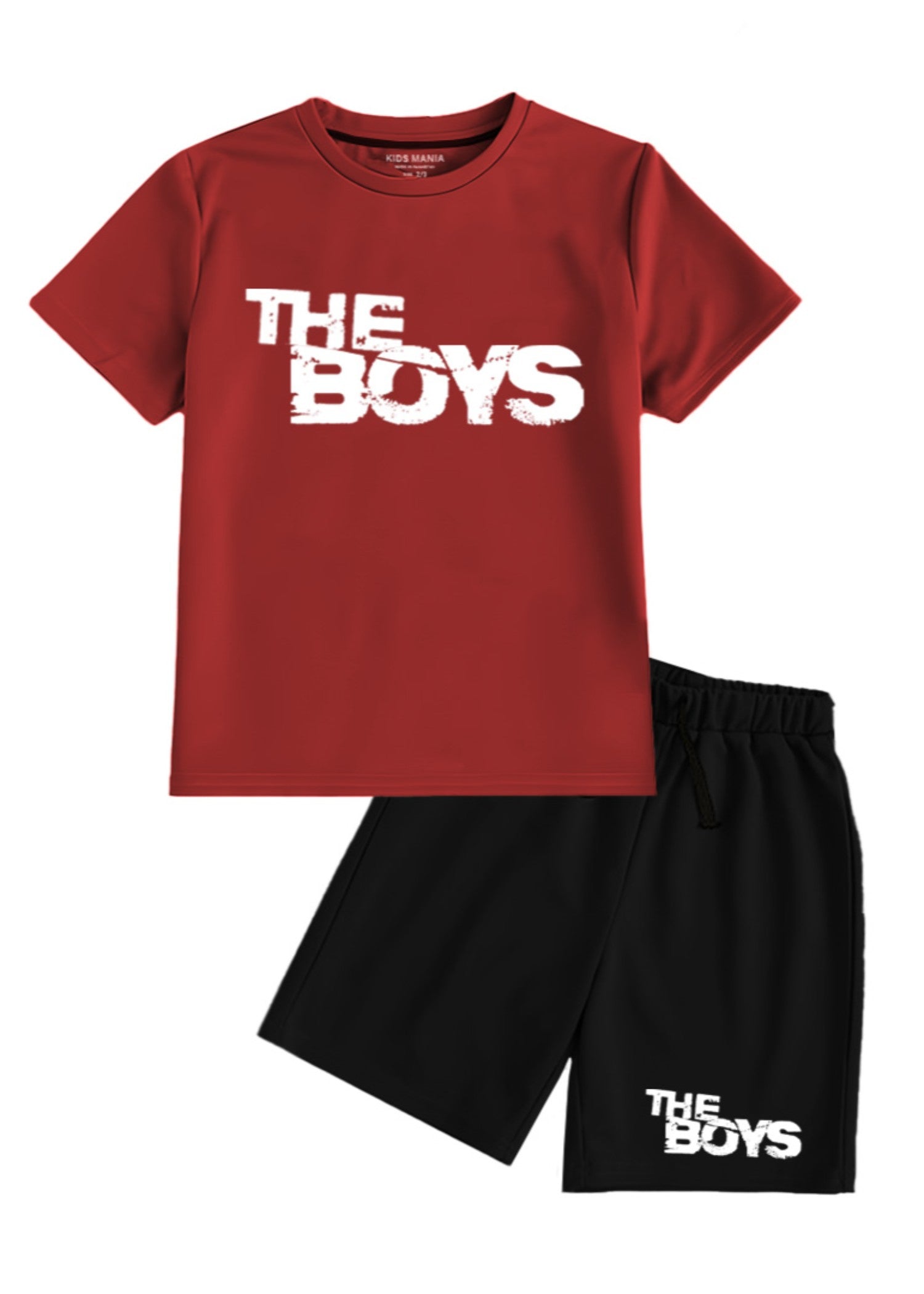 cotton jersey T Shirt in Red, black