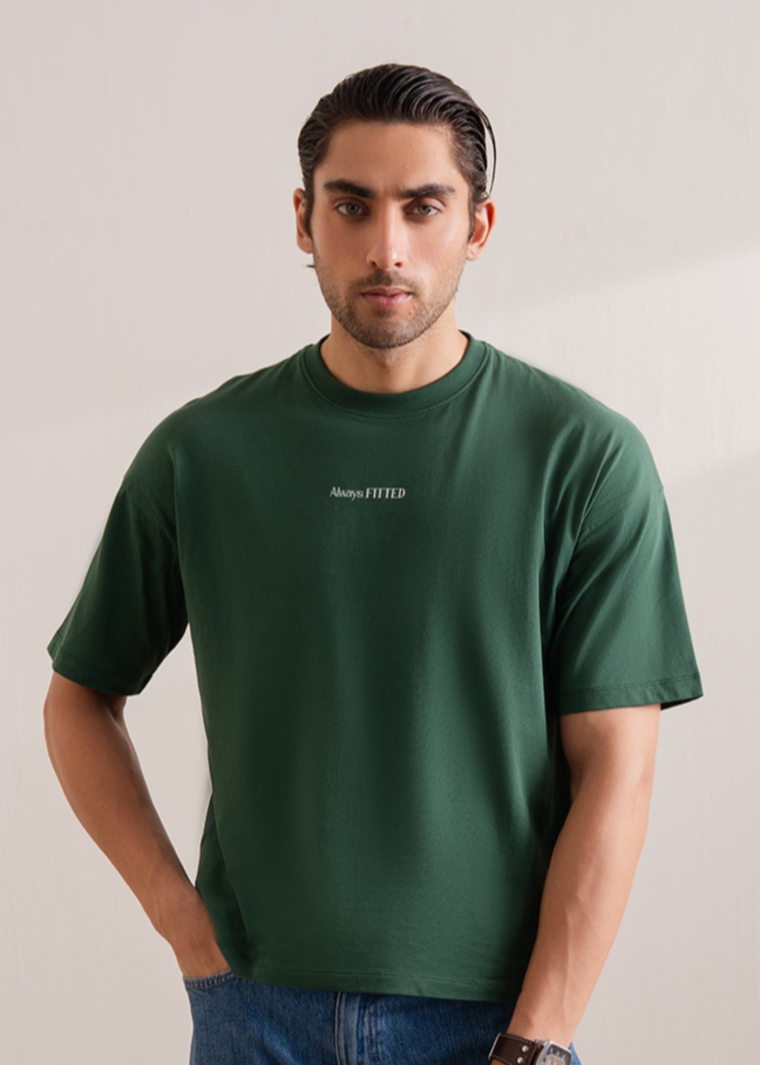 cotton T Shirt in Green
