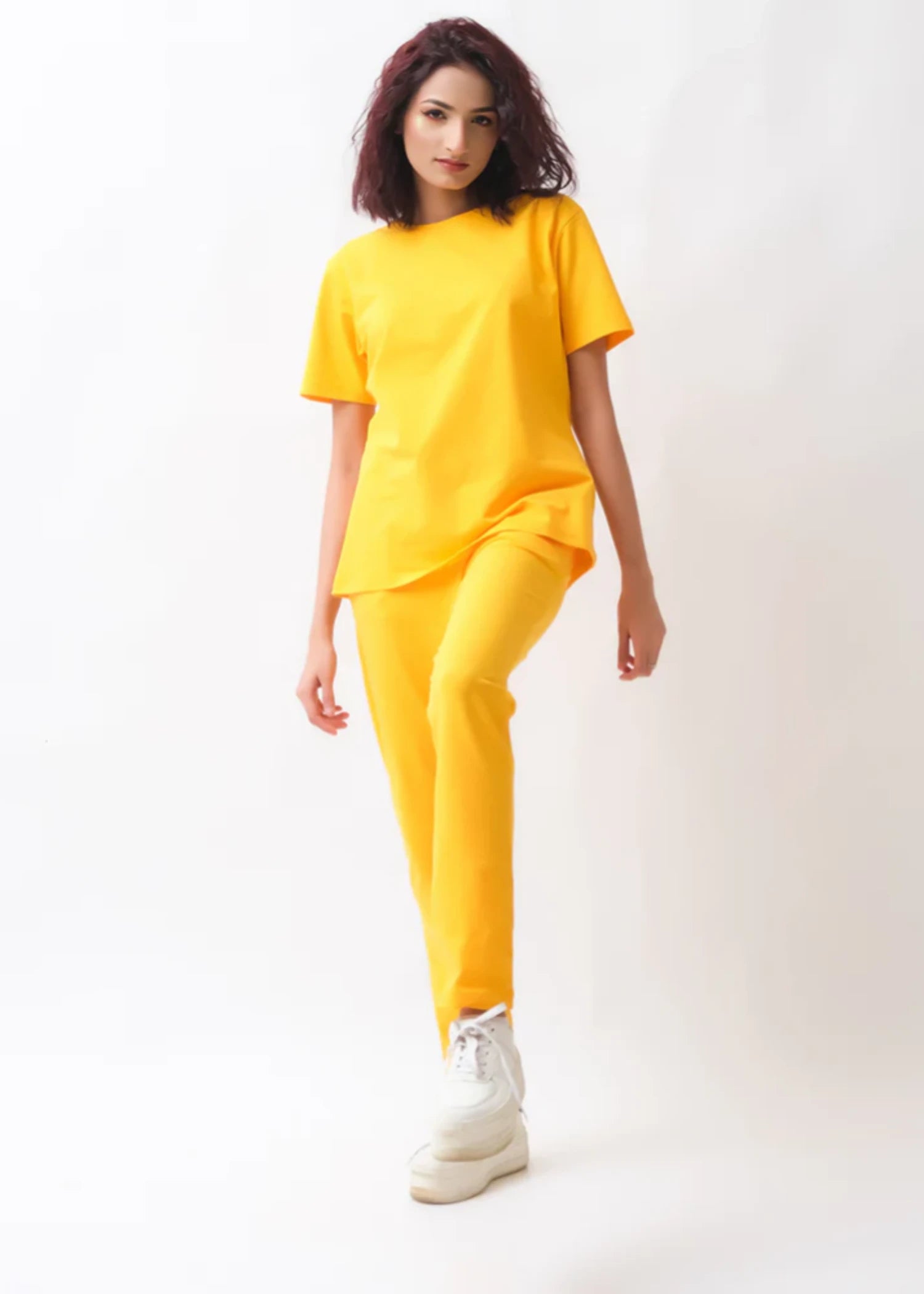 jersey knit Co Ord Sets in Yellow