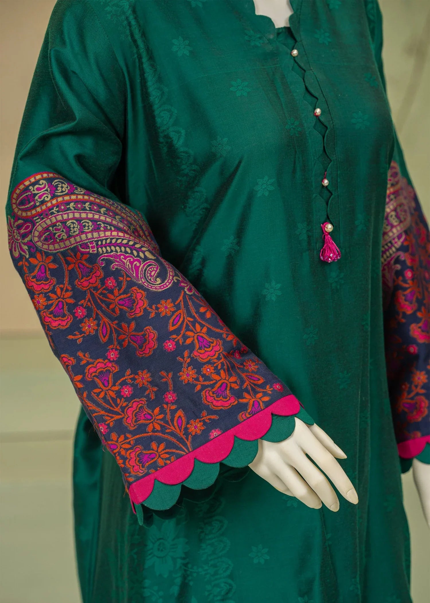 viscose Kurta Set in Green