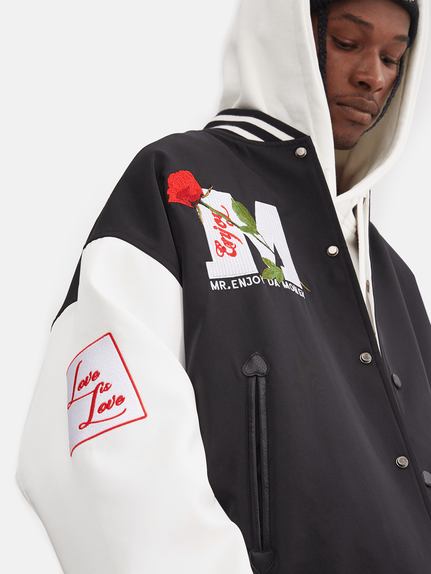 Cotton Men'S Autumn and Winter Season Trend Thickened Baseball Uniform Jacket