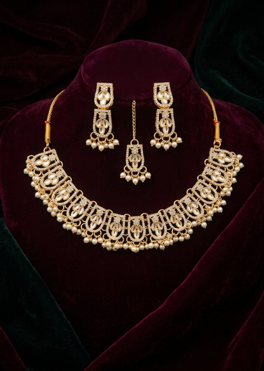 Jewelry Set in Gold Color by - Trendy Women Jewelry Set WWP0578
