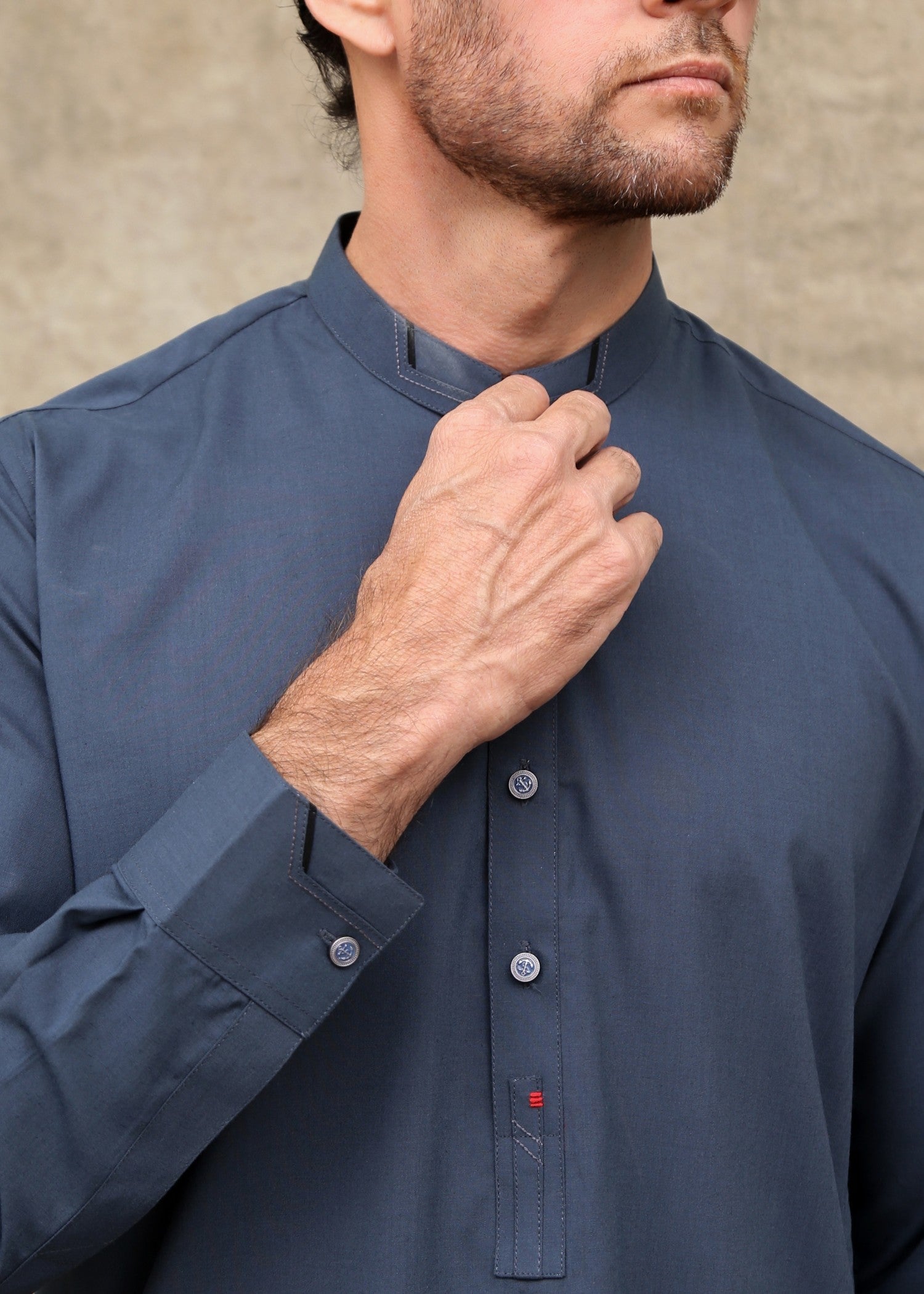 wash & wear Shalwar Kameez in Yale blue by Maqsood Garments