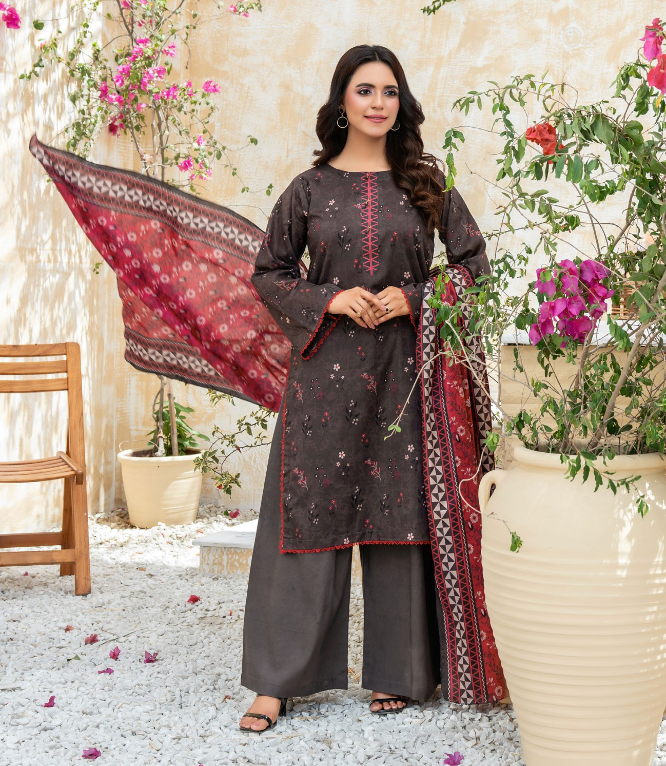 Dabiha Printed Lawn D-1