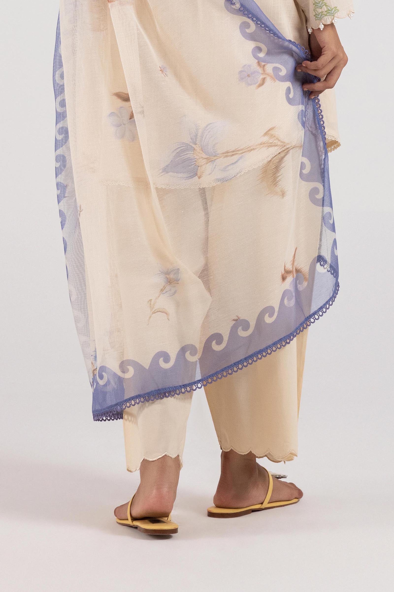 cotton Shalwar in Cream