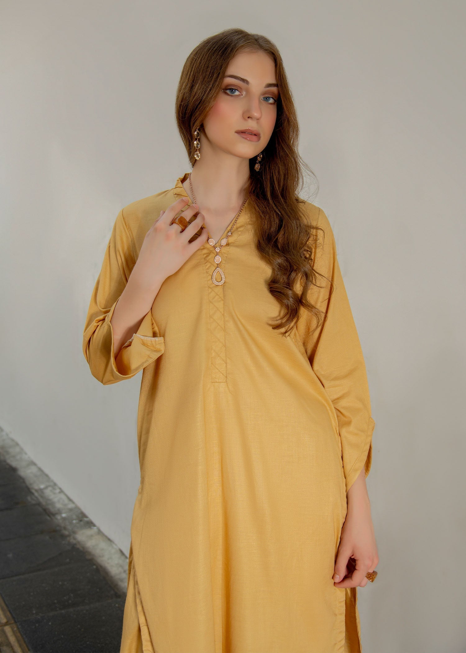 cotton Co Ord Sets in Gold