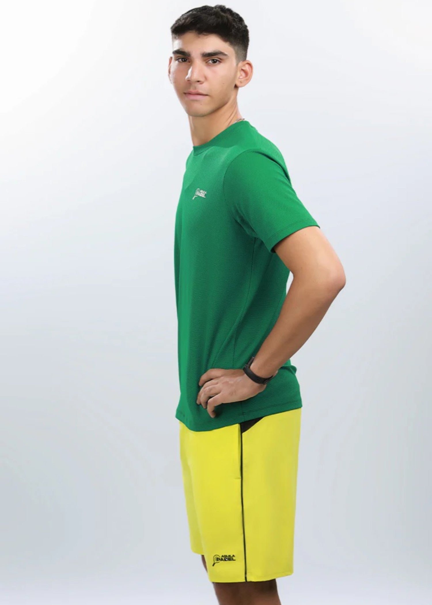 microfiber polyester Shorts in Yellow