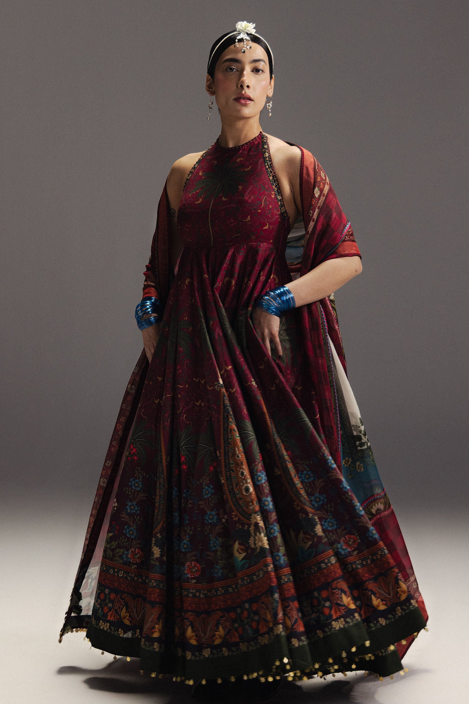 Anarkali Festive Luxury Lawn – Firdaus-D6