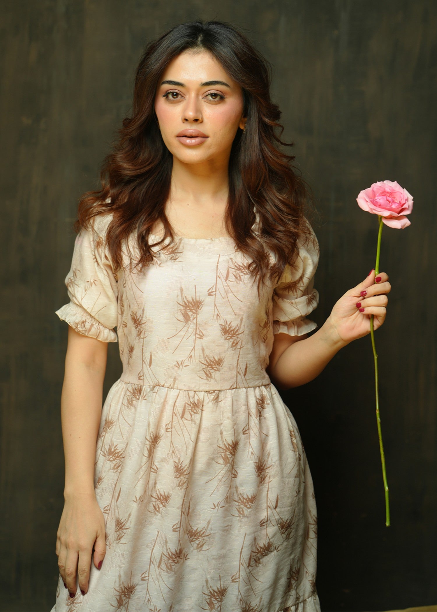 polyester Maxi in Beige