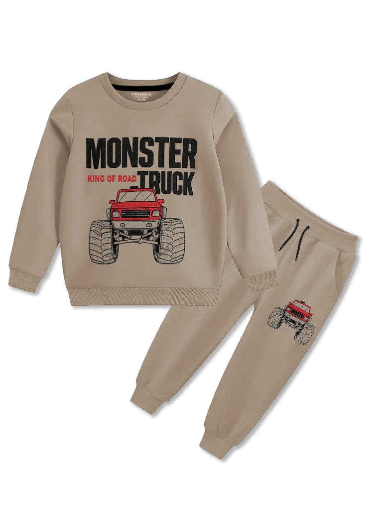 fleece Tracksuit in Beige