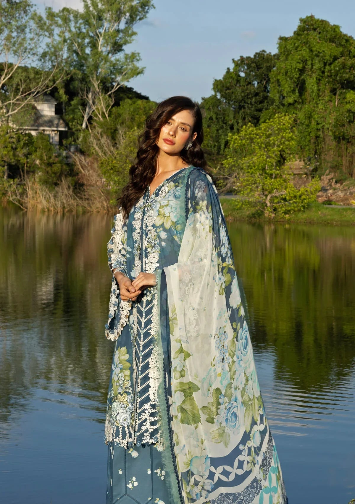 Signature Embroidered Lawn Prints – ESA-7B SEA ENCHANTRESS