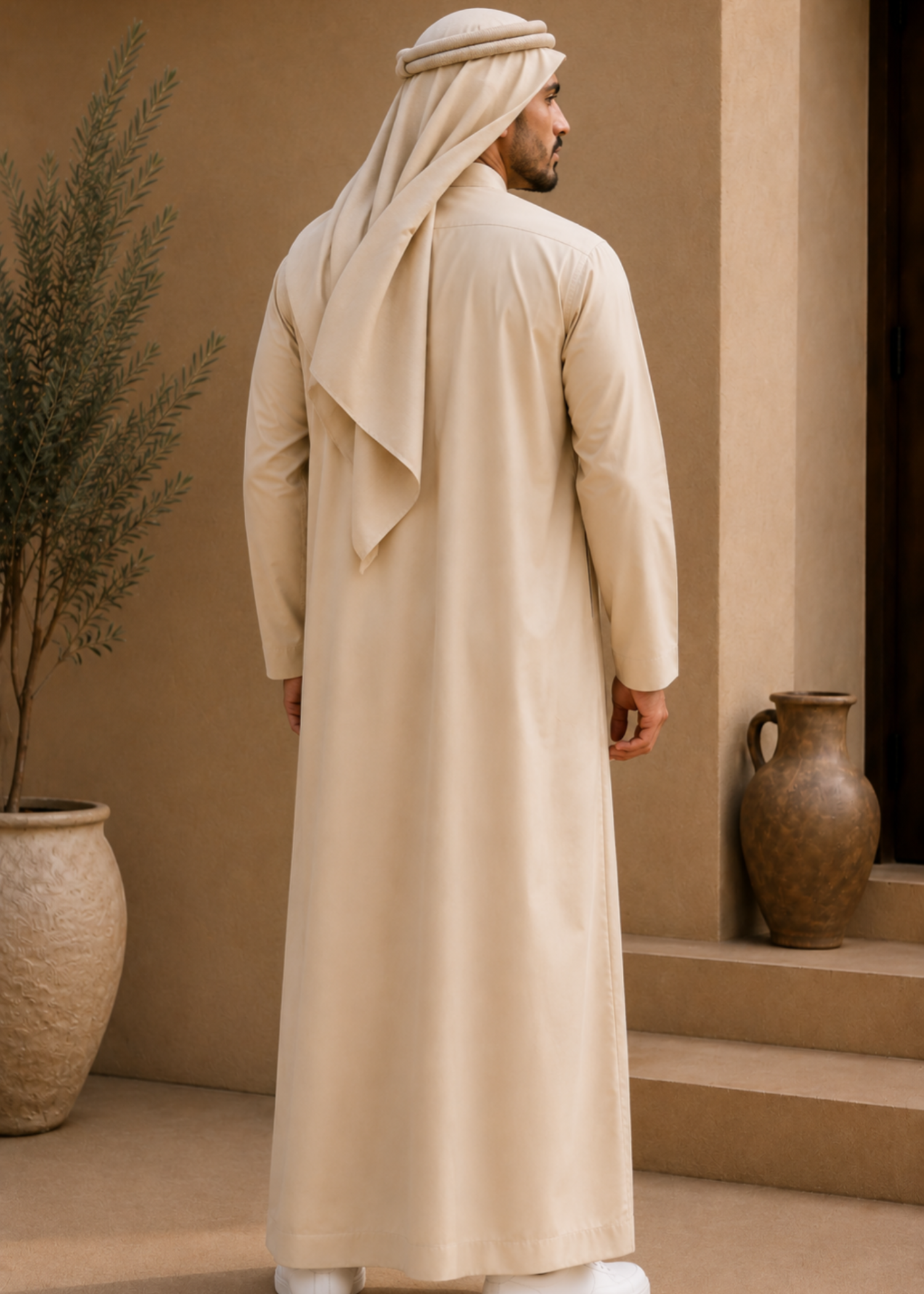 wash & wear Kurta in Beige