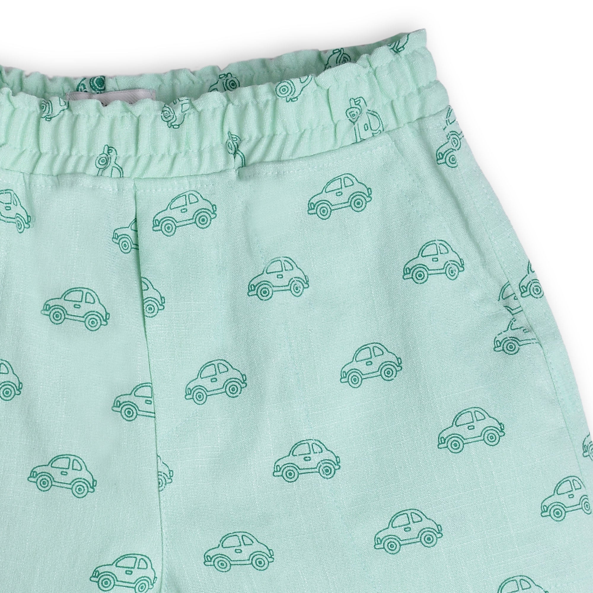 cotton Shorts in Moss green